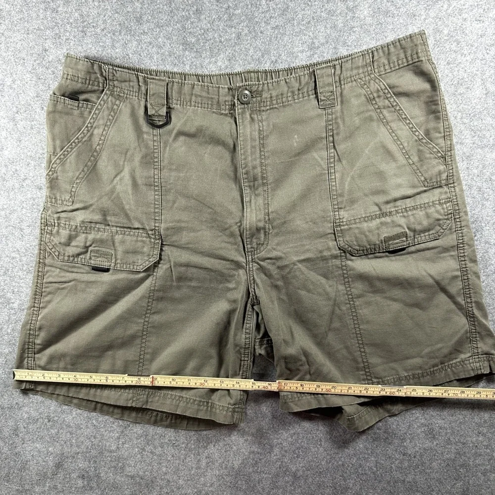Wrangler Authentic Issue Cargo Shorts 44‎ Olive Green Cotton Canvas NW941FT